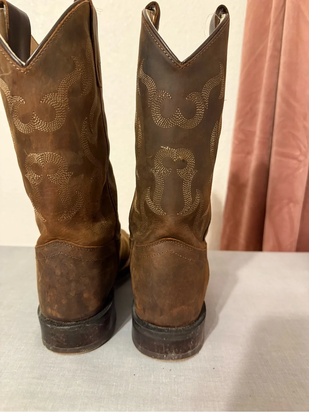 Kids Brown Suede Western Boots - Classic Cowboy Style